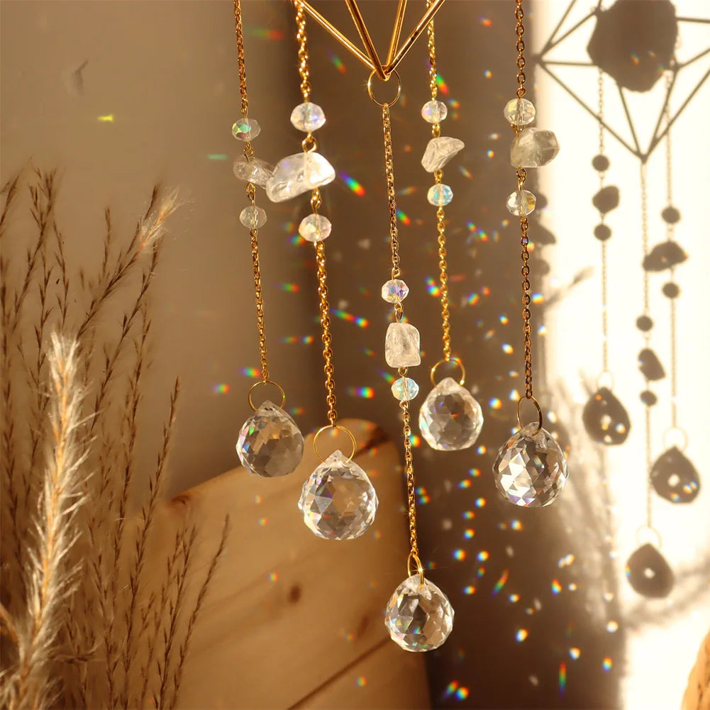 Hanging Sun Catcher Creative Rainbow Maker Ornament Versatile Sun Catcher Wind Chime for Wedding Decoration
