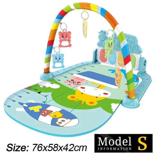Tejesa Baby Fitness Stand Music Play Gym Activity Toys/ Newborn Piano Crawling Blanket Pedal Game Pad Early Education 0-36 Months Gifts