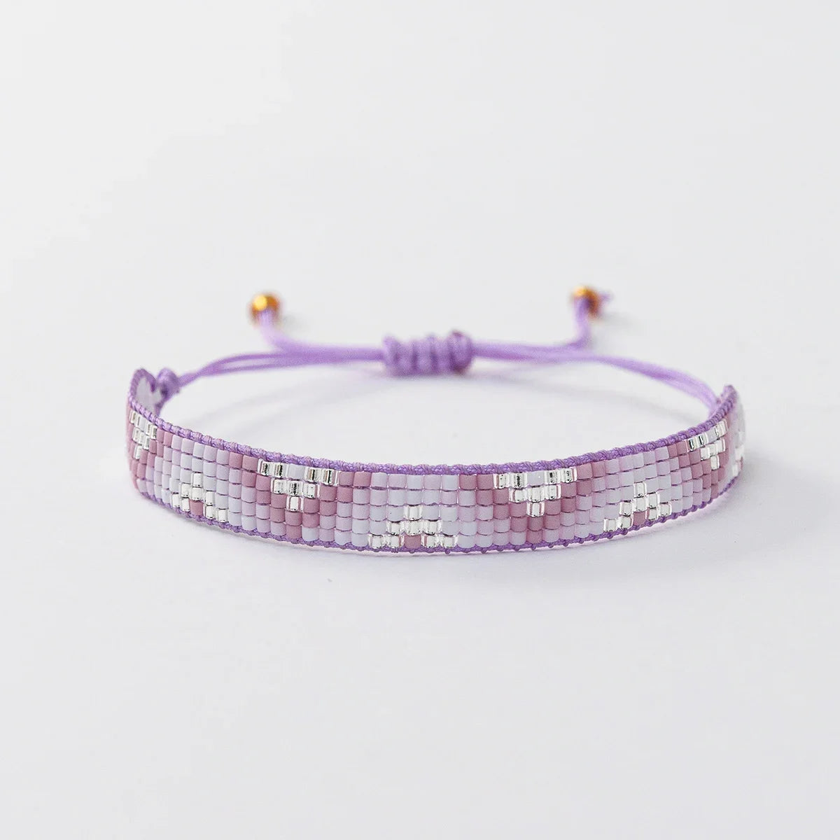 Tejesa Miyuki Seed Beaded Bracelet Adjustable Rope Chain Charm Bracelet for Women/ Girls