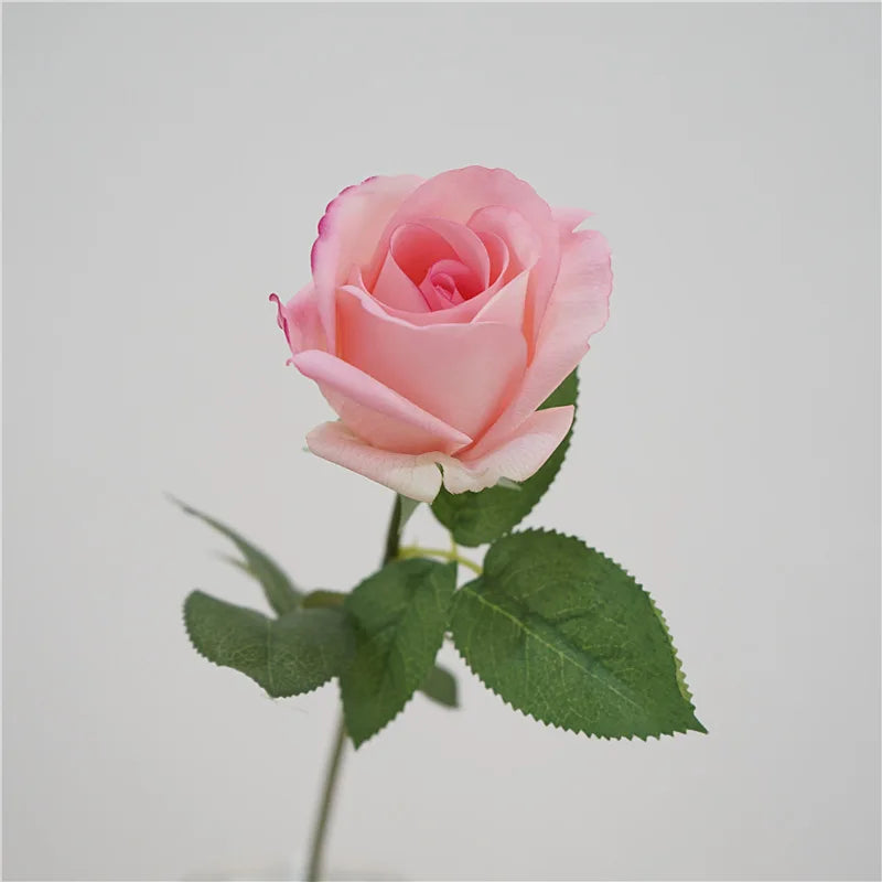 10Pc Hand-feel Moisturizing Rose Real Touch Artificial Flower Bridal Bouquet Marriage Decor Rose Flowers Wedding Party Home Deco