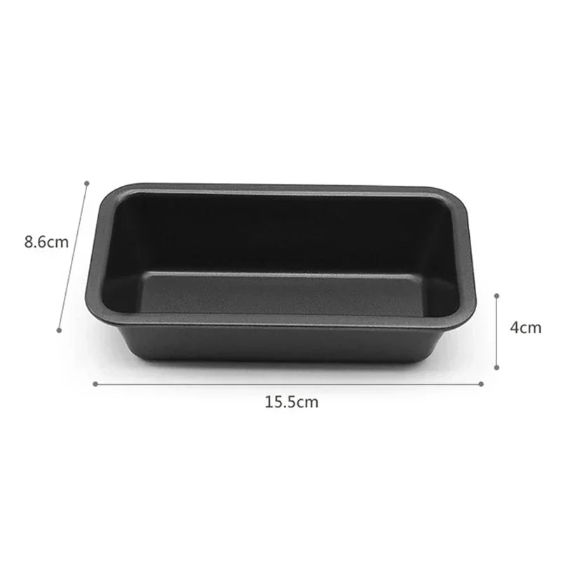 Tejesa 4/6Pcs Mini Bread Mold Carbon Steel Nonstick Cake Pan Toast Mold 6Inch Rectangular Cake Baking Tray Loaf Pan Kitchen Baking Tool