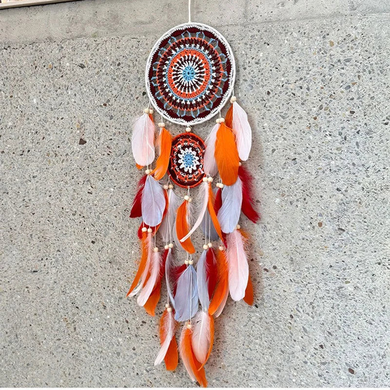 Tejesa Bohemian Feathers Dream Catcher Large Window Hangings Bedroom Pendants Home Decorations Handmade Accessories For Festival Gifts
