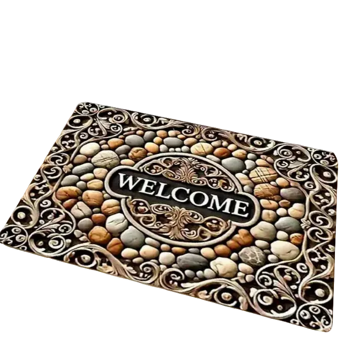Tejesa  Rural Style Stone Rugs /Wall Design Welcome Floor Mat