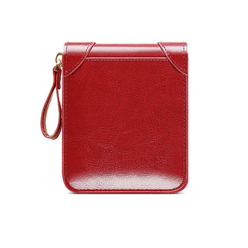 Hemasa Fashion Genuine Leather Women Wallet Short Zipper Credit Card Holder Driving License Card Wallet Brand Luxury Wallets for Women