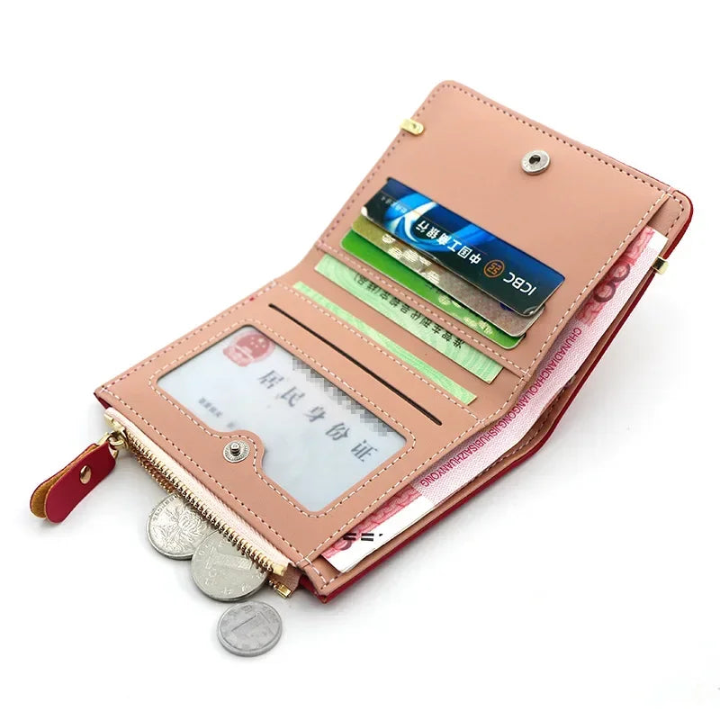 Women's Wallet Short Women Coin Purse Fashion Wallets For Woman Card Holder Small Ladies Wallet Female Hasp Mini Clutch For Girl