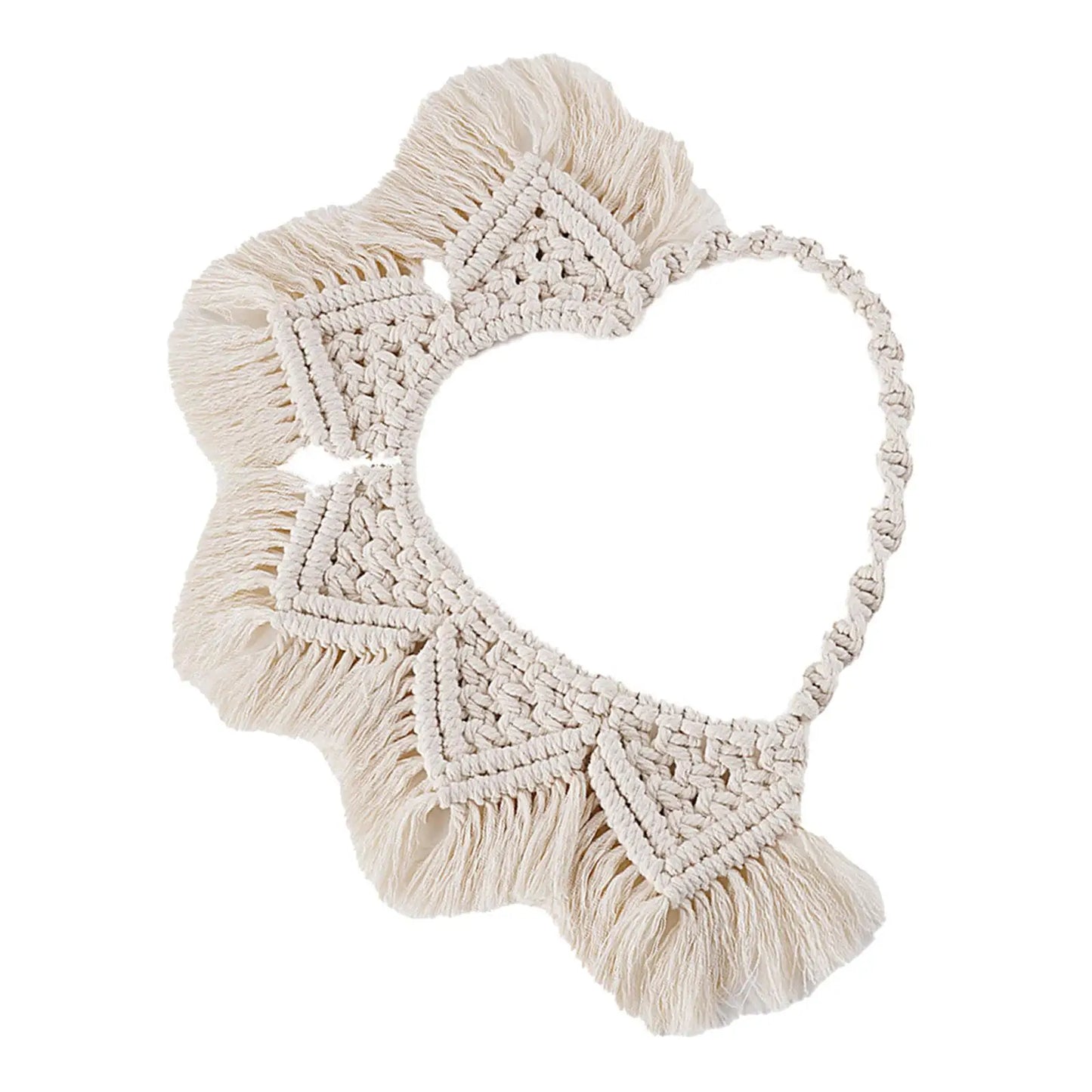 Hemasa Bohemian Heart Macrame Tapestry Handwoven Fringe Dreamcatcher Wall Hanging for Dorm Living Room Background Apartment Decor