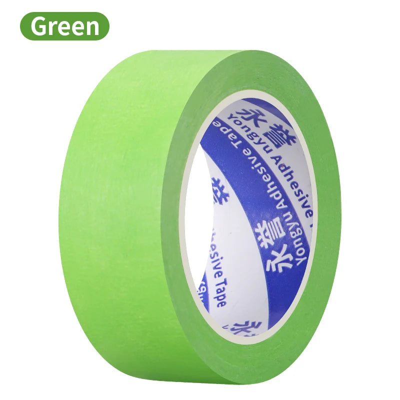 10/50m Color Masking Tape Black Decoration Masking Spray Paint Traceless Student Office Art Painting Sticker