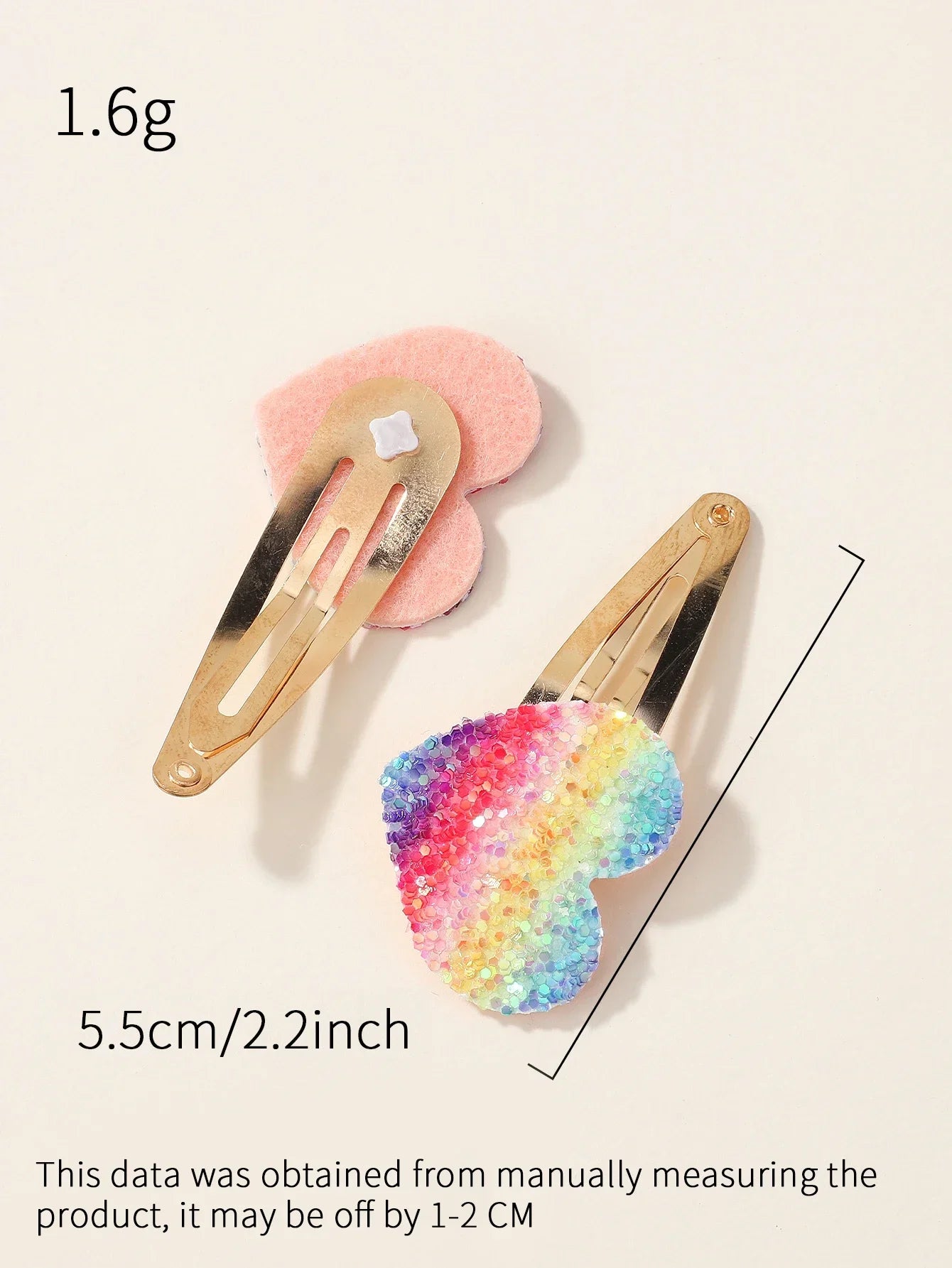 Hemasa 8Pcs Fashion Glitter Rainbow Flower Rabbit  Handmade Hairpins For Cute Girls Hair Clips Barrettes Headwear Hair Accessories