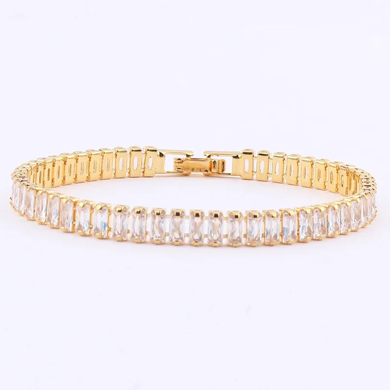Hemasa Pink colour Cubic Zirconia Tennis Bracelets for Women/Girls
