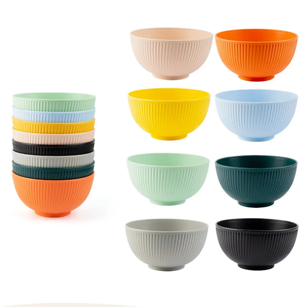 Hemasa 4Pcs Kitchen Tableware Wheat Straw Bowl /Wheat Rice Bowl  / Dessert Salad Rice Bowl Sets
