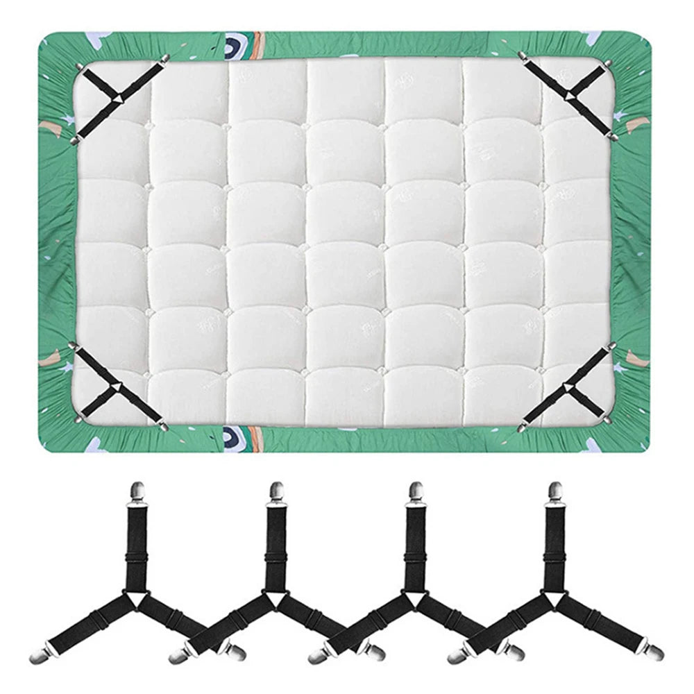 Hemasa 4PCS/Set Adjustable Sheet Comforter Tablecloth Sofa Cover Sheet Buckle Tent Sheet Clip Metal