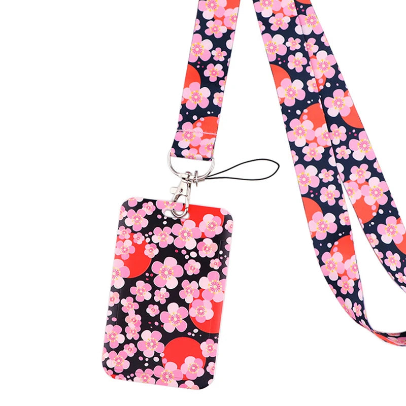 Tejesa Butterfly Lanyard Business Credit Card Holder Neck Strap Keychain Hang Rope ID Badge Holder Lariat Lasso