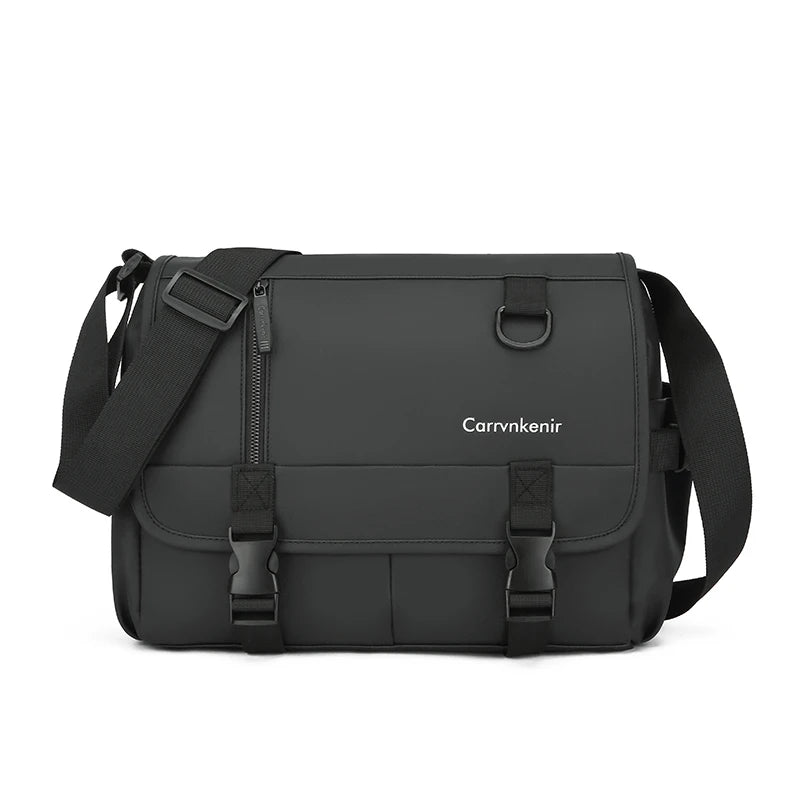 High Quality Soft PU Leather Men's Shoulder Bag Fashion Casual Messenger Bag A4 Book Document Bag Male
