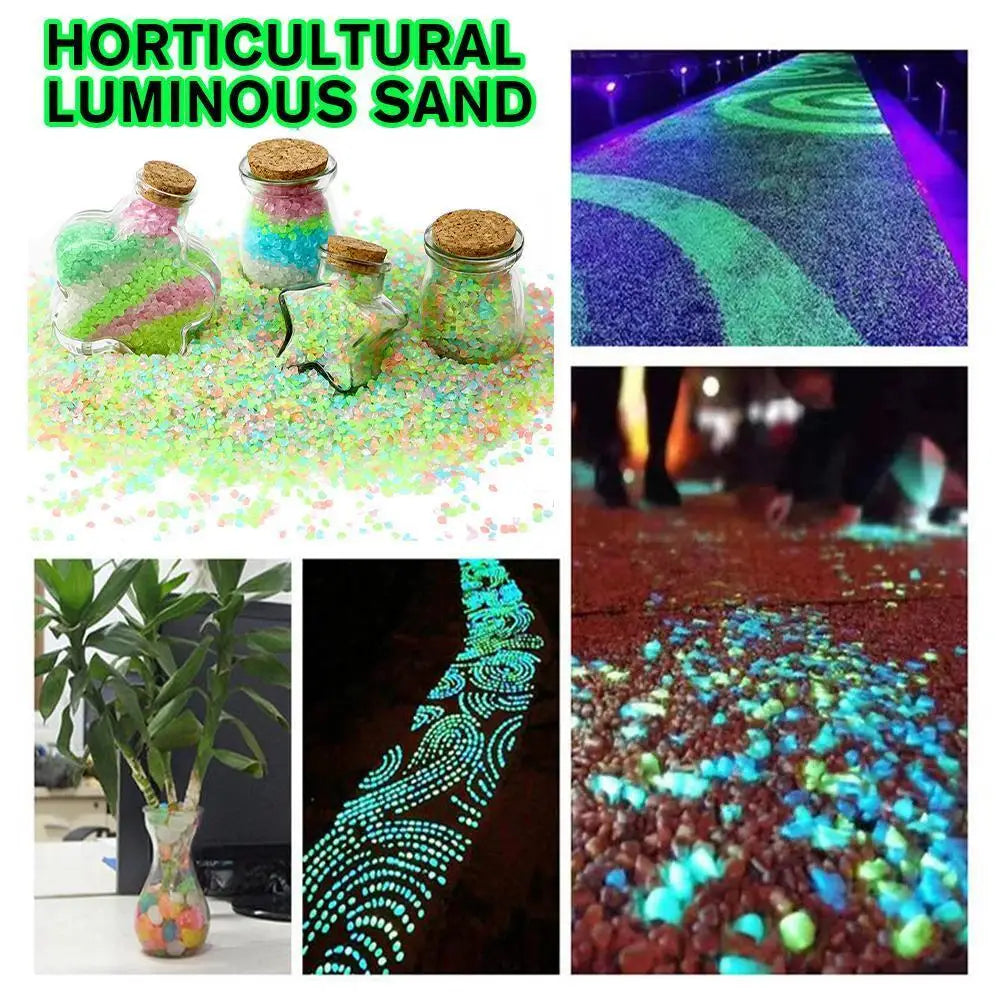 1000 Pcs Glow Sand Glow In Dark Stone Pebble Garden Yard Outdoor Lawn Decoration Fish Tank Aquarium Home Diy Decor 3-5mm
