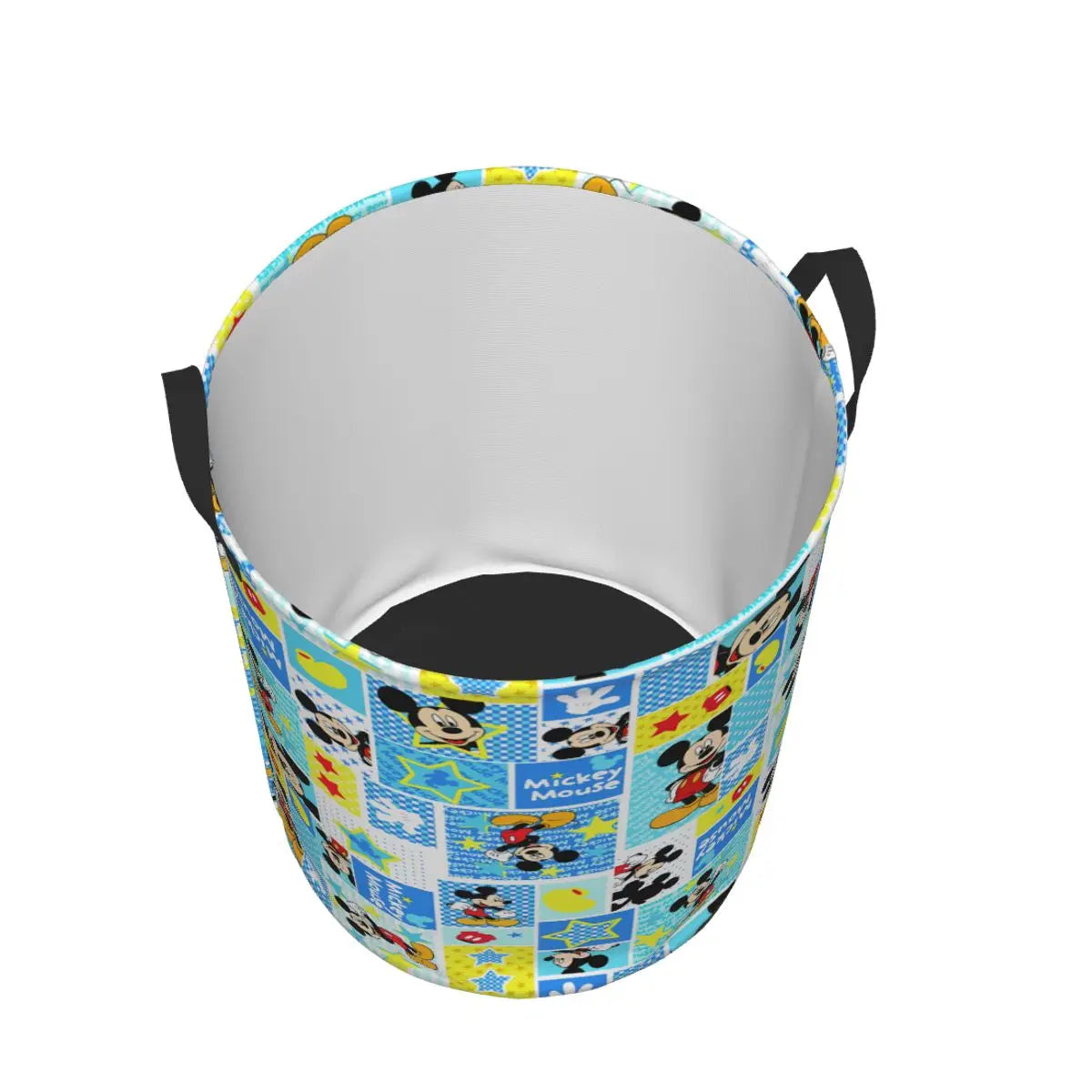 Tejesa  Mickey Mouse Cartoon Pattern Laundry Basket Collapsible Clothes Hamper for Nursery Kids Toys Storage Bin