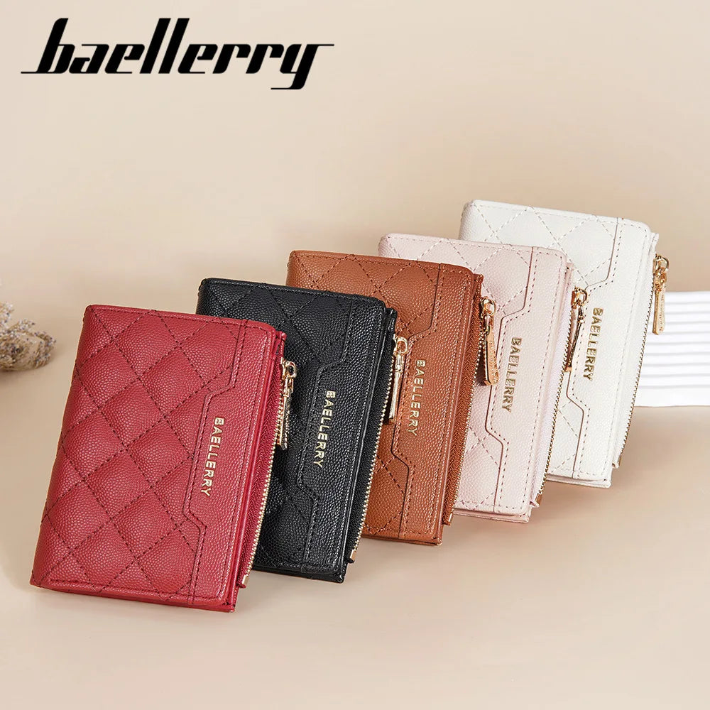Hemasa  Short Wallet   Cross border Quilted Multi Card Zipper Zero Wallet Fashion Wallet Girl purse