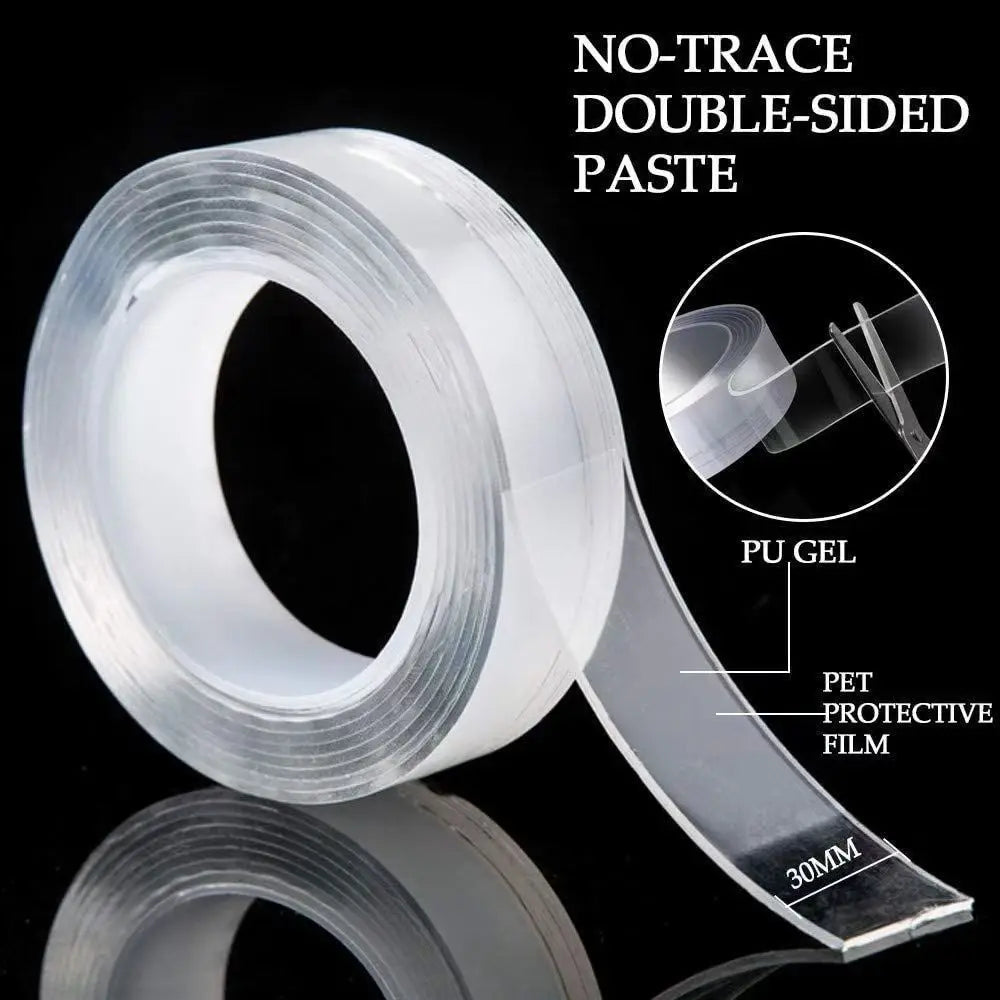 Tejesa 1/3/5m Nano Tape Double-Sided Adhesive Tape Traceless Waterproof Tape For Bathroom Kitchen Sink Tap Gel Sticker