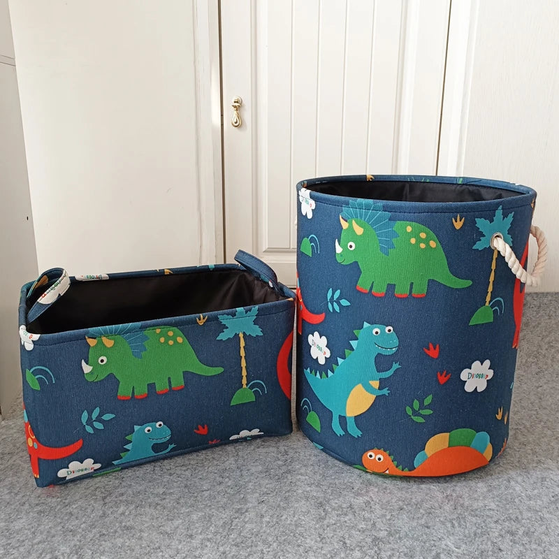 Hemasa Dinosaur Storage Basket Foldable Laundry Basket Toy Clothes Storage Hamper Organizer Storage Box for Bathroom Bedroom Nursery