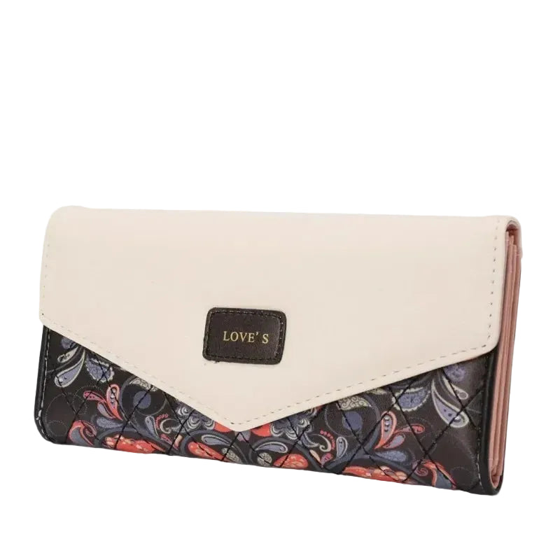 Tejesa   Womens Ladies Envelope Pu Leather Card Button Clutch Purse Long Wallets Money Bag