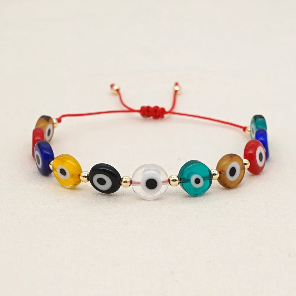 GO2BOHO New Turkish Evil Eye Beads Bracelet Handmade Trendy Friendship Bracelets for Women