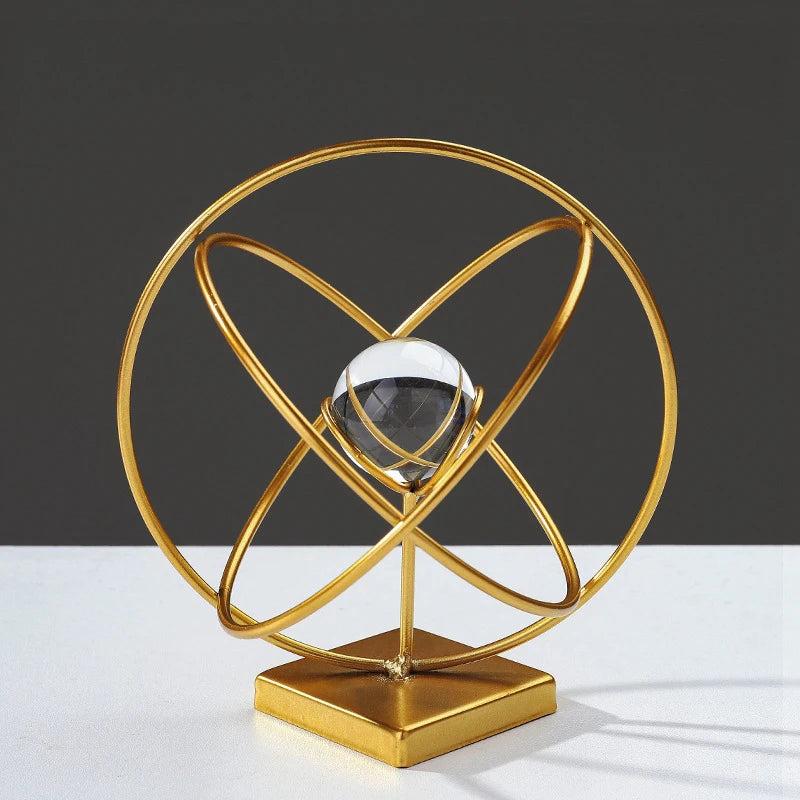 Hemasa  Metal Crystal Ball Pendant Ornament for Living Room/ Office Desktop Decoration