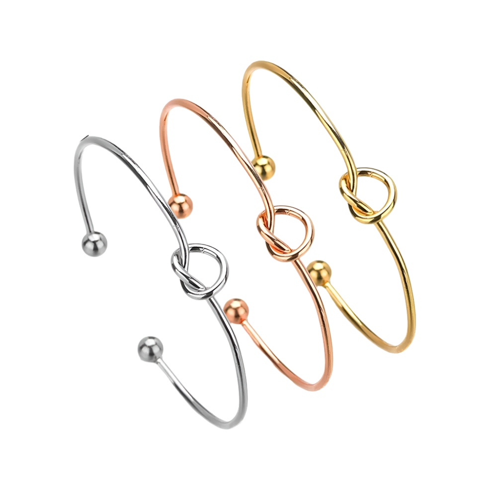 Hemasa Love Knot Bracelets   For  Gifts/ Wedding Party /The Knot Open Cuff Bangles for Women Girls