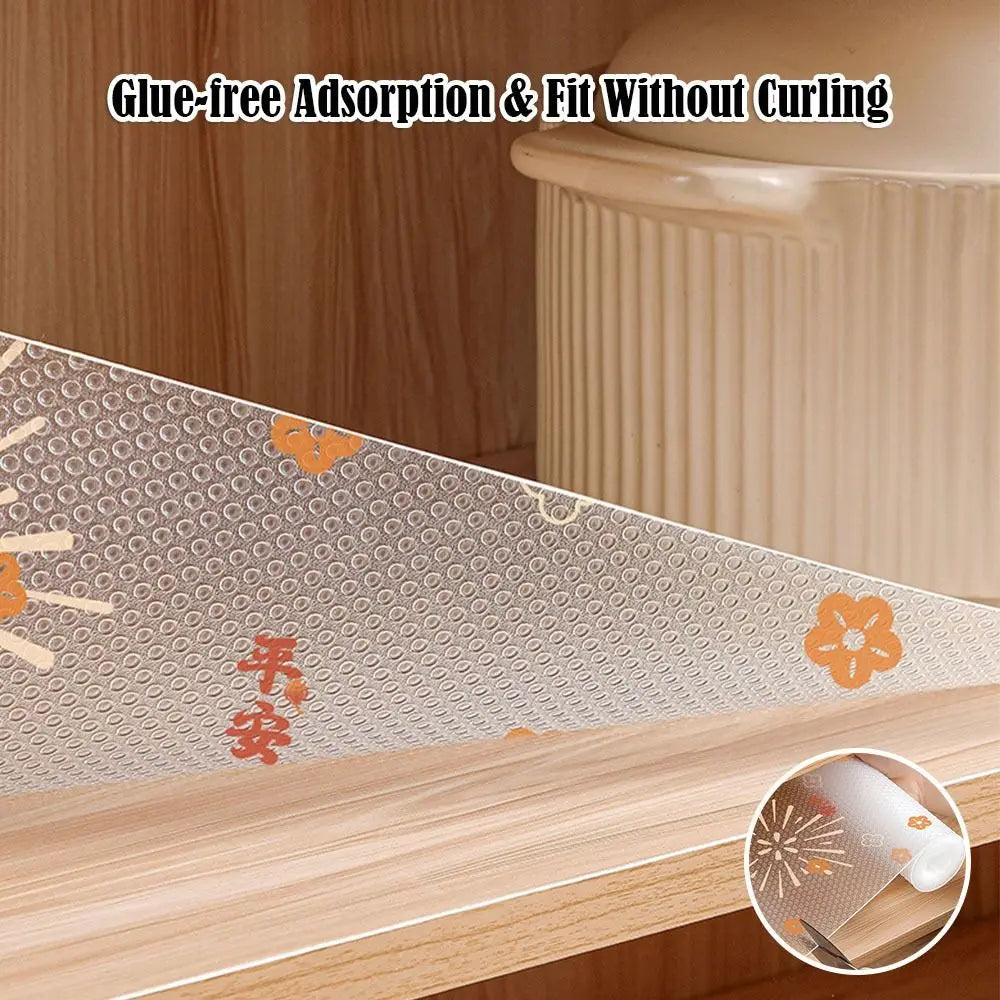 Tejesa Cartoon Print 30/45cm Drawer Mat Non-Adhesive Non Slip Waterproof Shelf Cover Liners Oil-proof Closet Placemat Table Pad