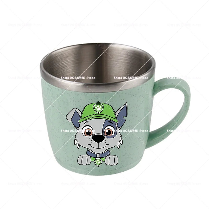 Paw Patrols Stainless Steel Water Cup Chase Skye Cute Anime Thermo Mug Kids Home Anti-drop Toothbrush Glass Child Birthday Gift