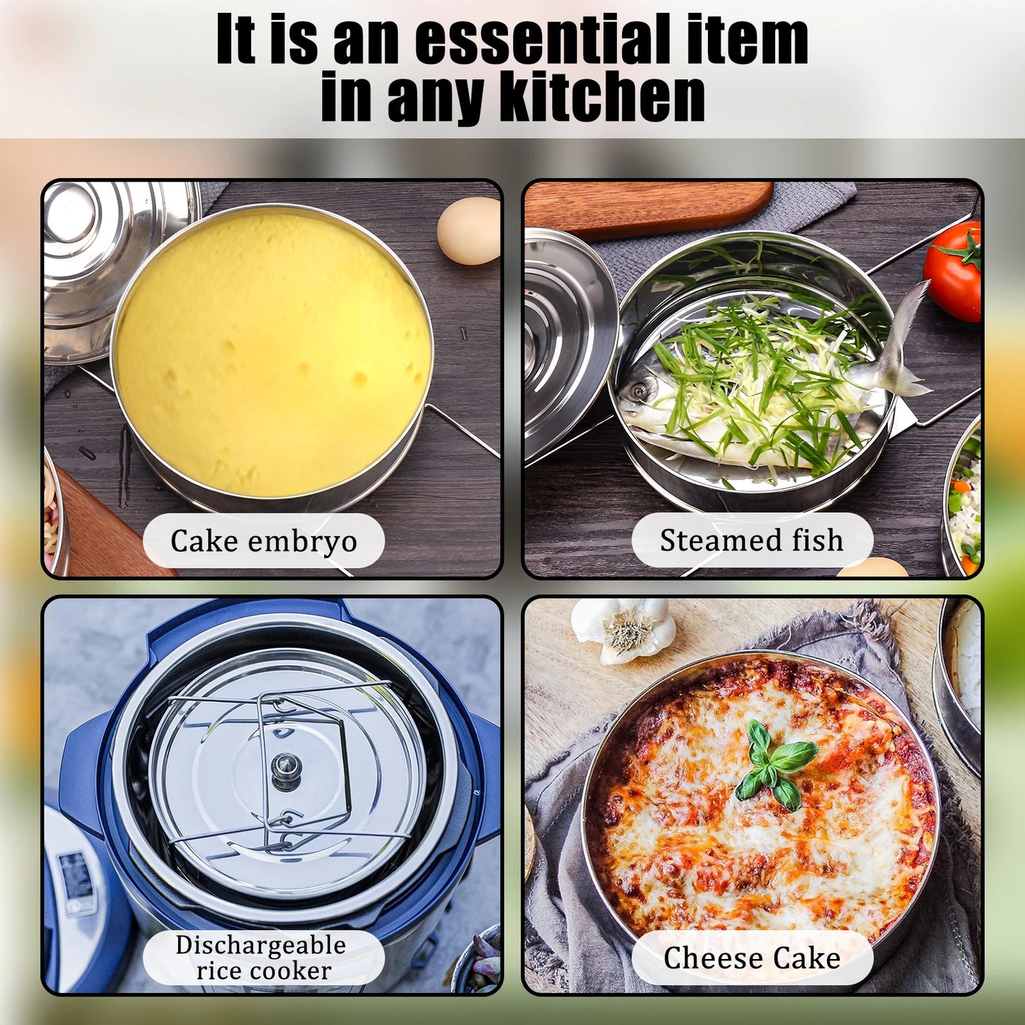 Tejesa 2/1 Tier Flan Pan Mold Breakfast Steamer Cake Baking Flan Pot for Chocolate Cupcake Pudding Large Capacity Lunch Box Dough Bowl