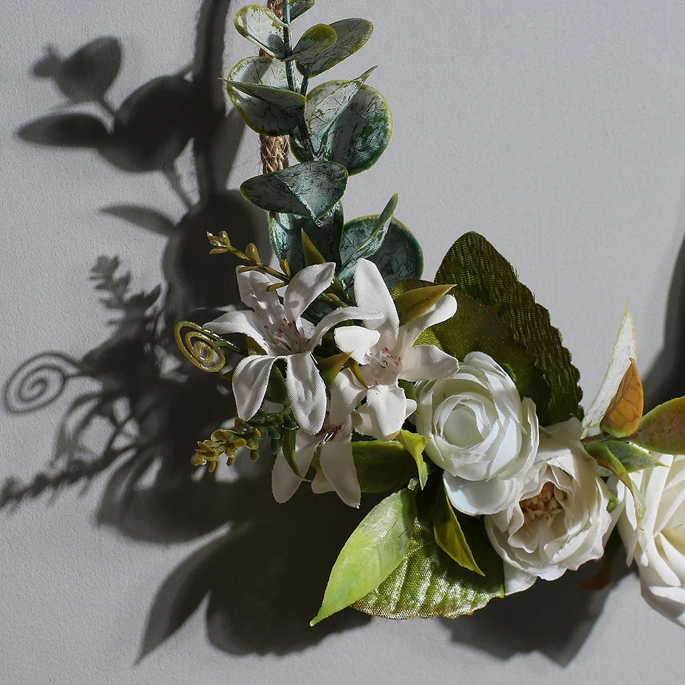 Flower Garland Artificial Flowers Wreaths Easter Decoration Summer Wreath on The Door Wedding Flower Wreath Farmhouse Home Decor