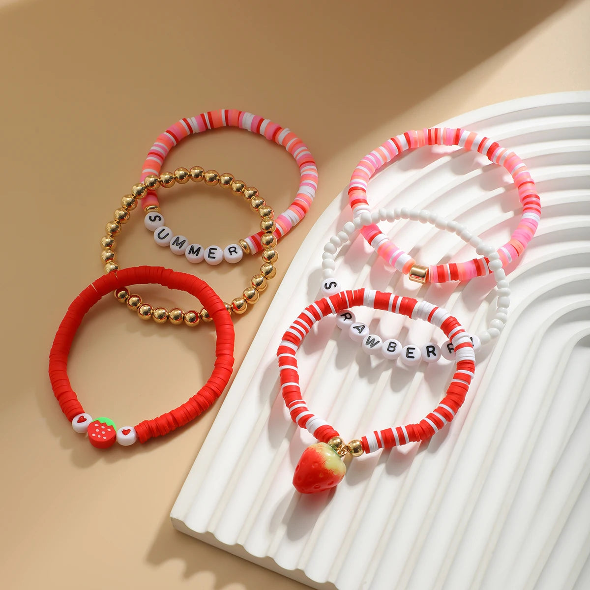 Hemasa  Korean Sweet Strawberry Star Pendant Bracelets for Women