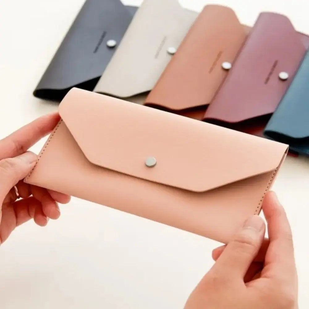 Korean Style Envelope Wallets PU Leather Portable Women Long Clutch Bag Multifunctional Coin Purse Change Bag Female