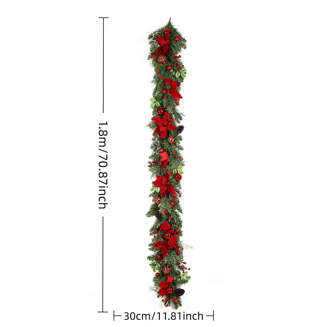 Tejesa Christmas Artificial  Wreath for Front Door Window / Xmas /New Year