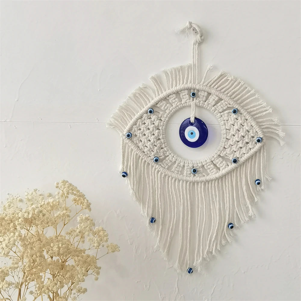 Tejesa  Turkish Blue Evil Eye Wall Tapestry / Home Decor