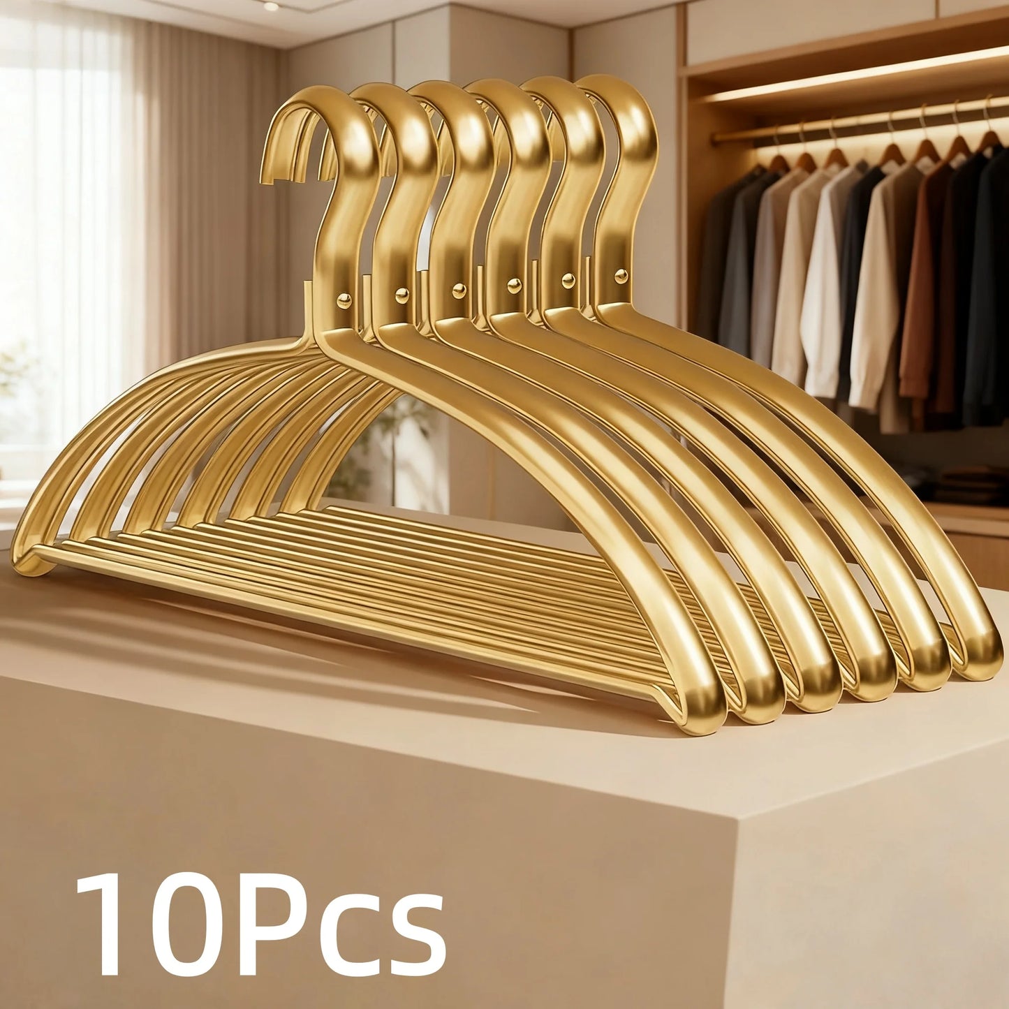 Tejesa Clothes Hangers Metal Smooth Surface Shirt Dress Hanger/Coat Hangers/Gold Aluminum Suit Hangers
