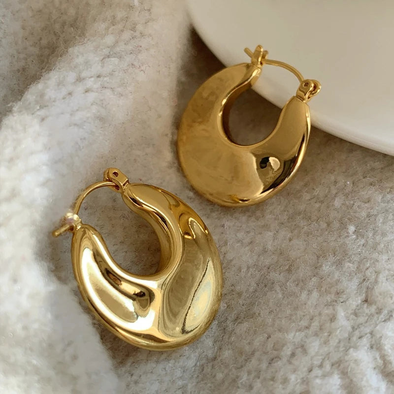 Vintage Metal Earrings Fashion Temperament Elegant High-Grade Sense Earrings