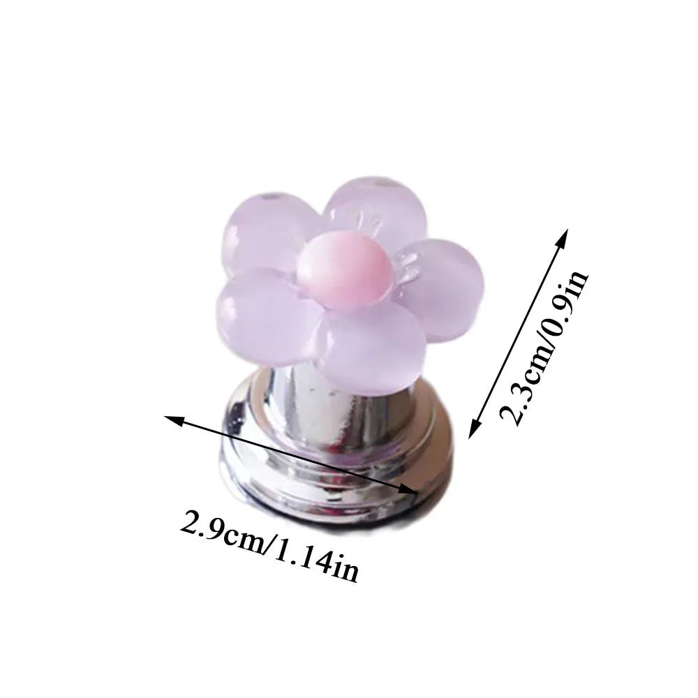 Hemasa 5pcs Flower Shaped Toilet Presser Love Toilet Press Button Tank Push Switch Water Tank Buttons Nail Protector Bathroom Decor