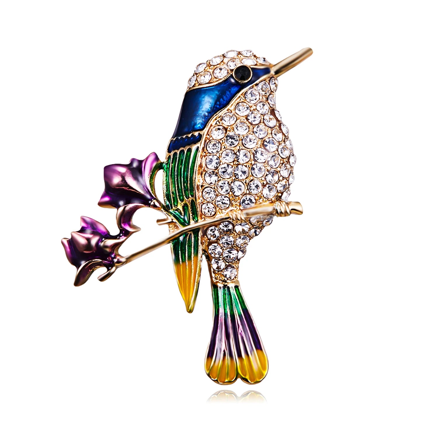 Elegant Cute Bird Brooches for Women Unisex Shiny Rhinestone Zircon Emblem Bee  Butterfly Corsage Badges Lapel Pins Jewelry Gift