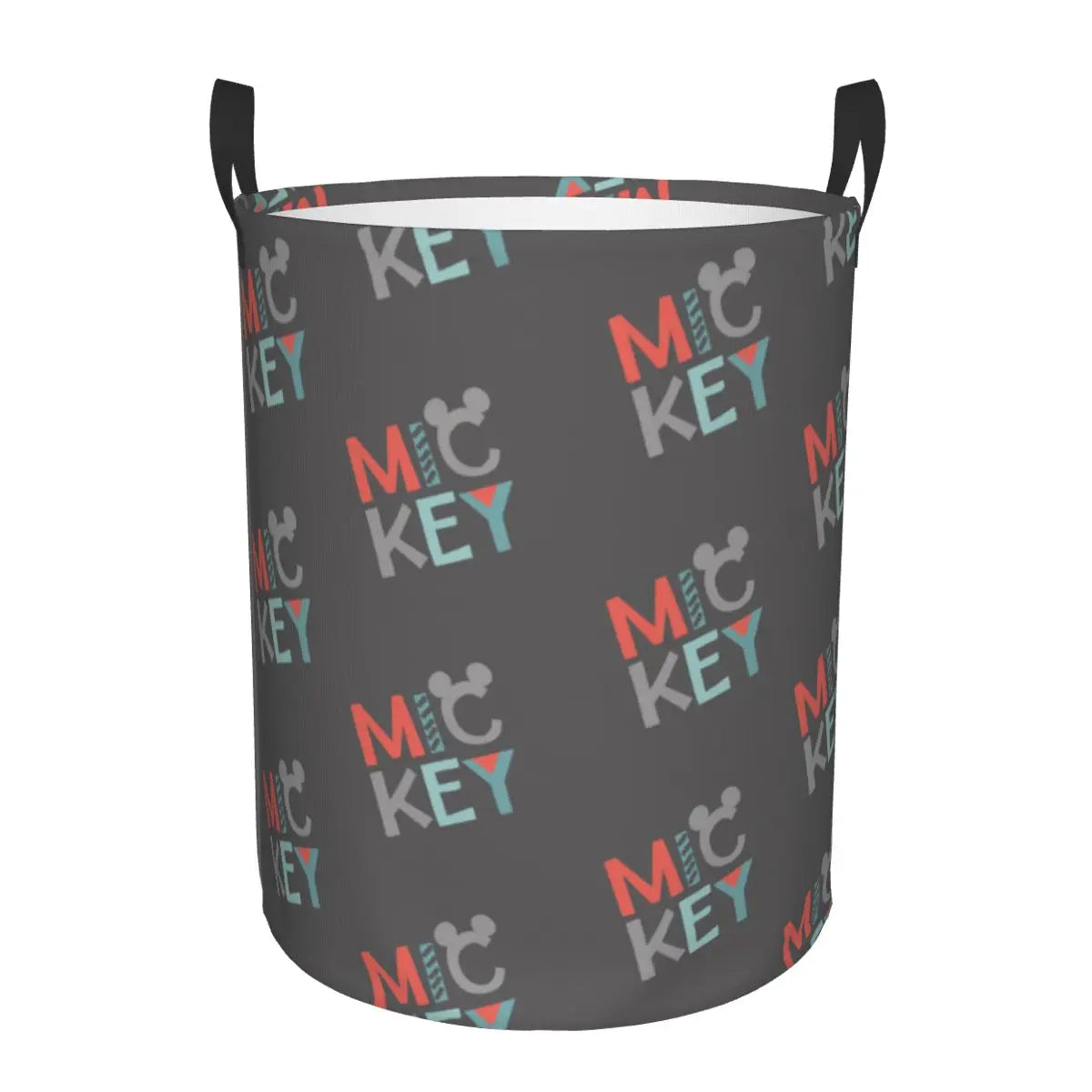 Tejesa  Mickey Mouse Cartoon Pattern Laundry Basket Collapsible Clothes Hamper for Nursery Kids Toys Storage Bin