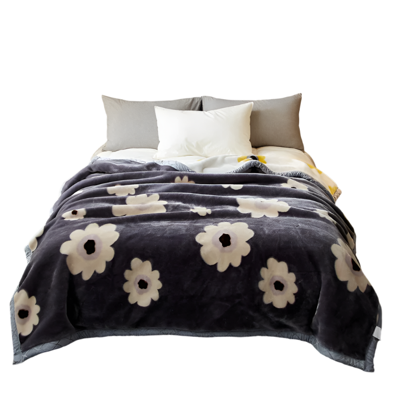Hemasa New Flower Pettern  Pluffy warm blanket   150/180/200cm