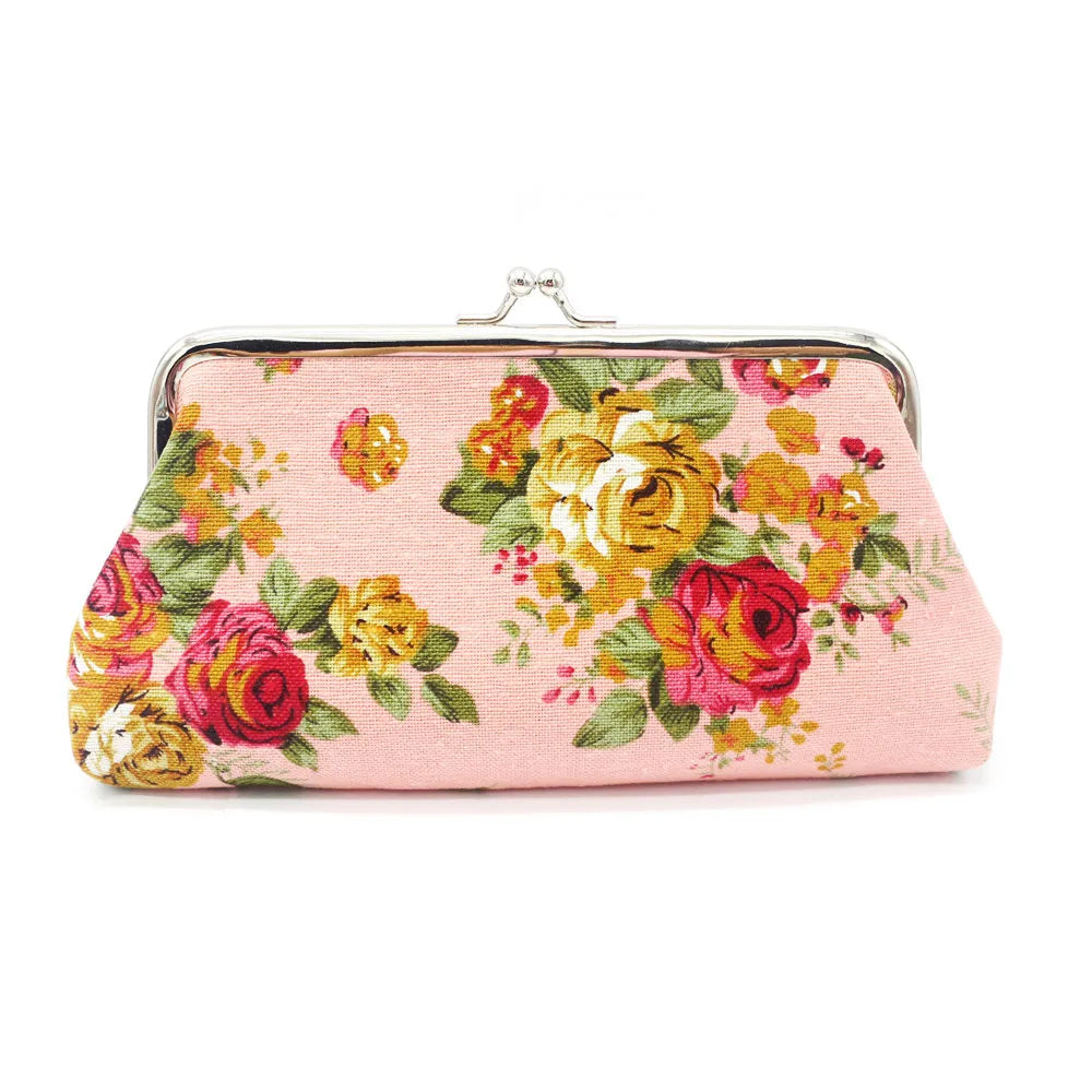 Hemasa  Flower Printed  Coin Purses /Money Card Holder Wallet Pouch Lipstick Earphone Key Bags