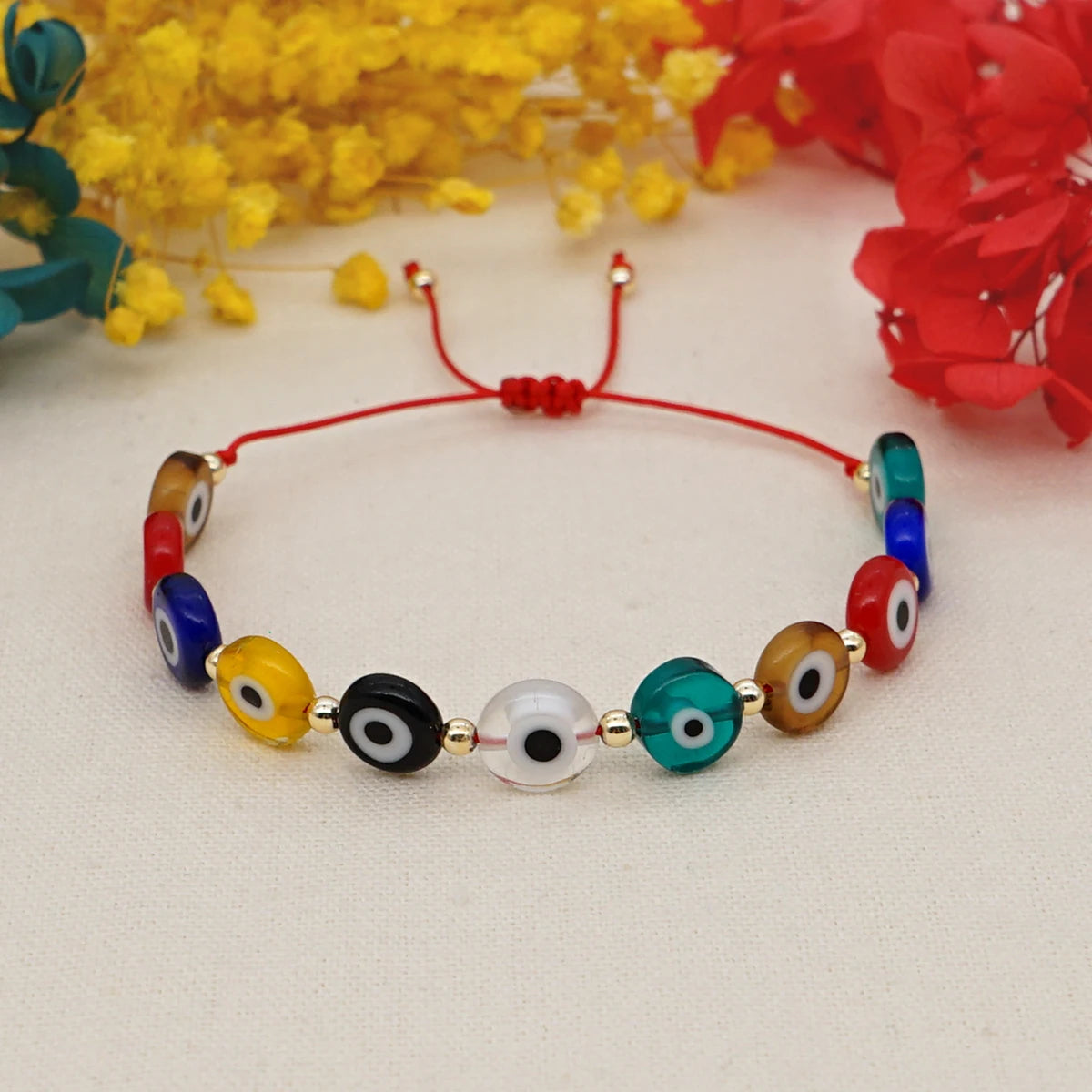 GO2BOHO New Turkish Evil Eye Beads Bracelet Handmade Trendy Friendship Bracelets for Women