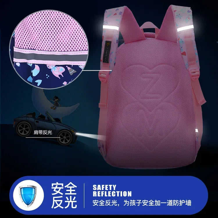 Cute Printing School Bags Elementary School Students Waterproof Backpacks Children Girls Bookbag Grade 1-6 Casual Backpacks Kids
