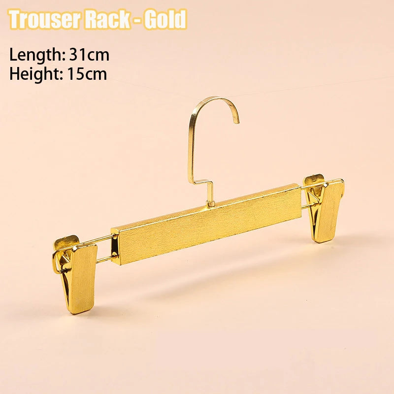 5PCS Gold Non-Slip Clothes Hanger,Adult Suit Hangers with 3CM Wide Shoulder,Closet Storage Rack for Coat T-Shirts Sweater Pants
