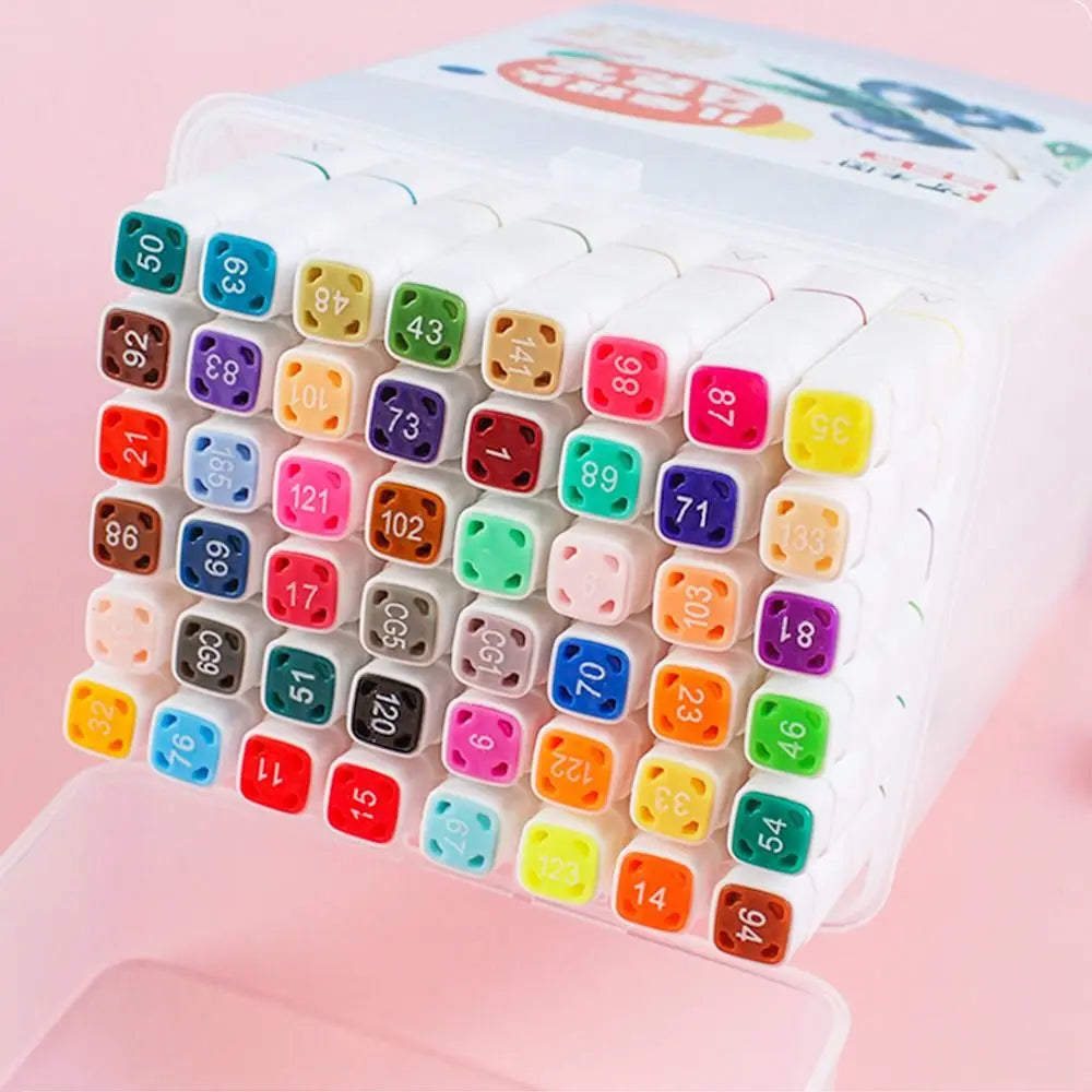12-36 Colors Art Marker Pens Double Head Set Paint Manga Brush for Girls Highlighter Office School Students Supplies Stationery