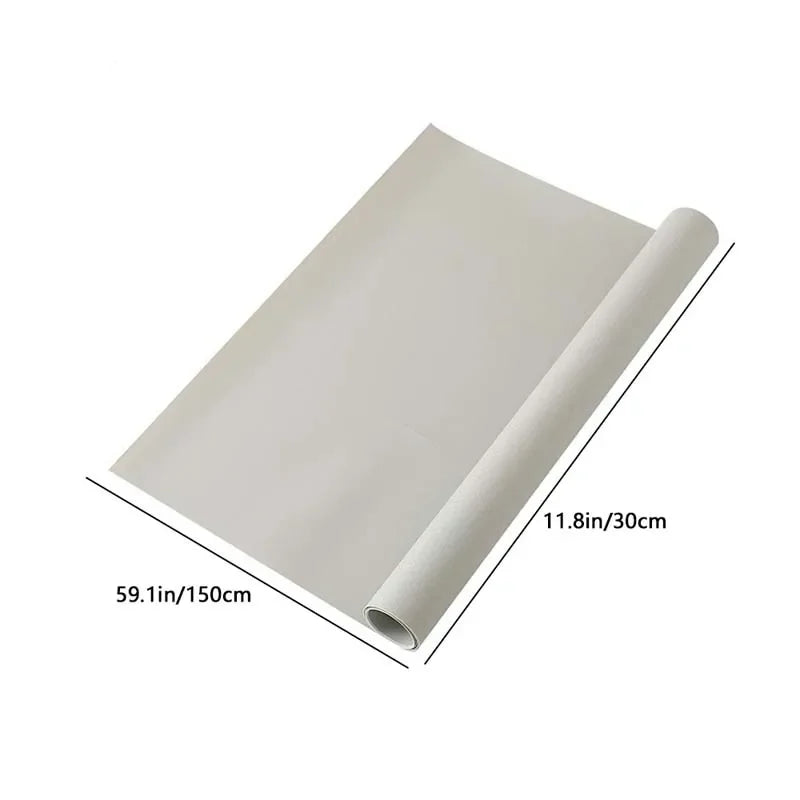 Tejesa  30x150CM  Rol l Gray Drawer & Shelf Liners Non Adhesive Non Slip Kitchen Cabinet Liner for Kitchen Refrigerator Bathroom Shelves