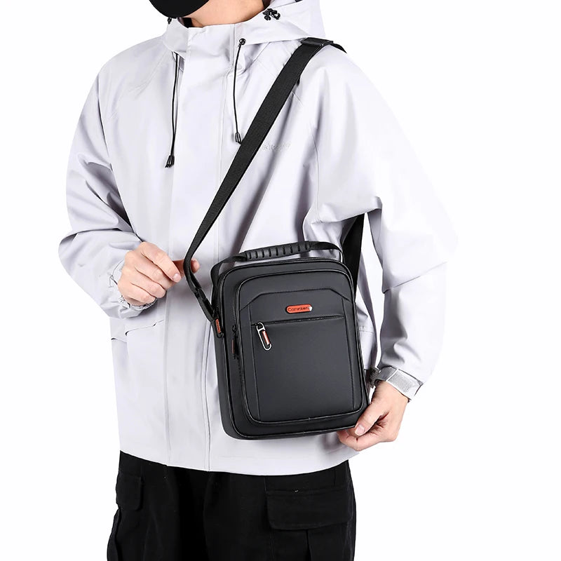 Tejesa Casual Men's Small Flap Shoulder Bag Soft PU Leather Male Messenger Bag Fashion Teenagers Shopping Bag Phone Bag