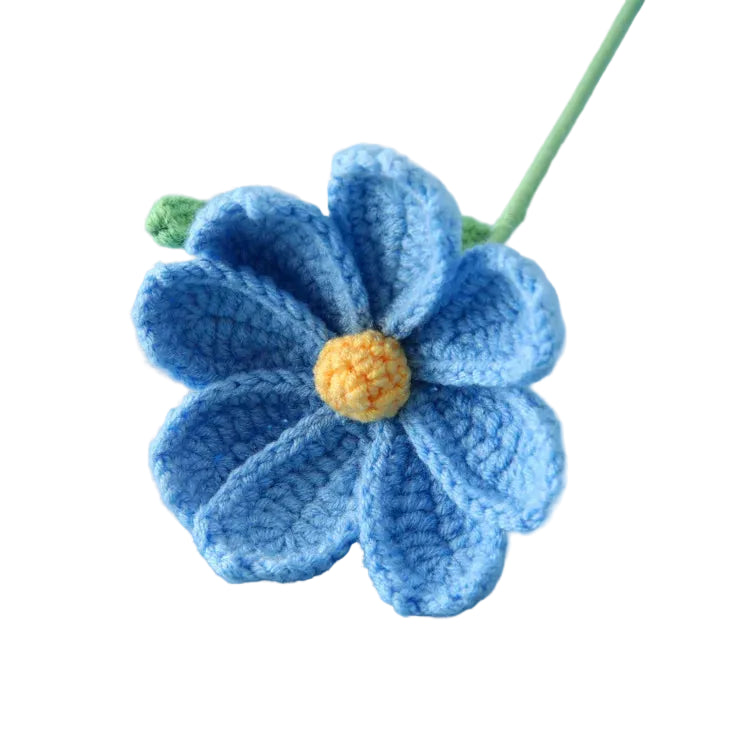 Hemasa 3Pcs  Crochet Bouquet  Knitted  Flowers for Wedding /Artificial Flower Knitting Bouquet Home Decor