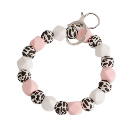 Hemasa   Silicone Beads Keychain Wristlet