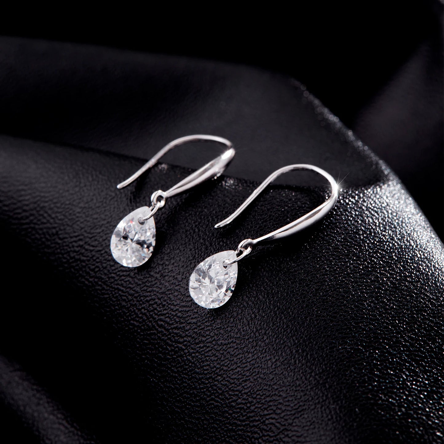 MODIAN Fashion Sparkling Hook Earrings 925 Sterling Silver Shiny CZ Water Drop Sway Dangle Earrings For Women Fine Jewelry